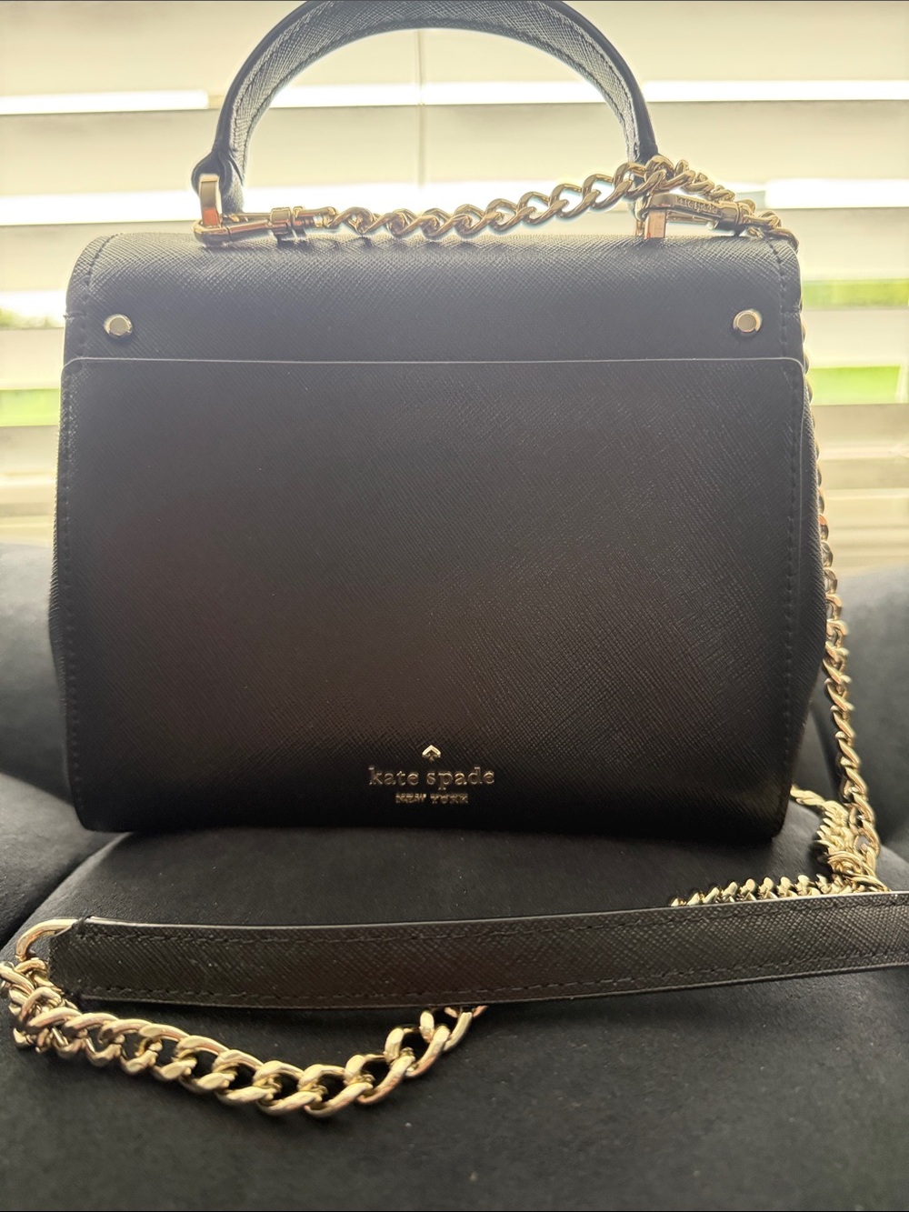 kate spade Black Crossbody Top-Handle Bag with Gold Hardware - Picture 2 of 4